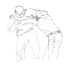 Body-orientation; drawing by Saskia Sievert