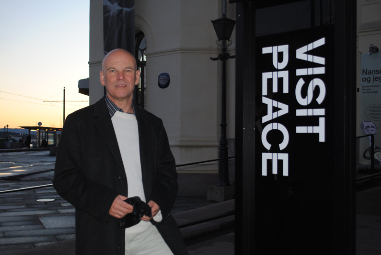Visiting the Peace Nobel Center. Oslo, 2010.